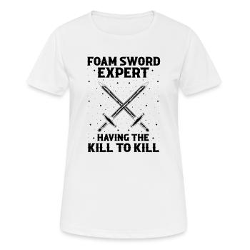 Citation de jeu de rôle pour Larper et Larp - T-shirt respirant Femme - blanc - Devant - AI Model Female 172 dark (172cm)