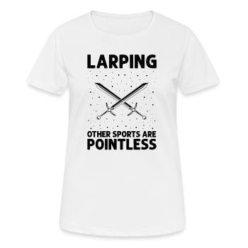 Citation de jeu de rôle pour Larper et Larp - T-shirt respirant Femme - blanc - Devant - AI Model Female 172 dark (172cm)