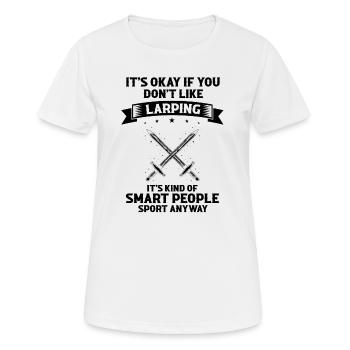 Citation de jeu de rôle pour Larper et Larp - T-shirt respirant Femme - blanc - Devant - AI Model Female 172 dark (172cm)