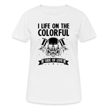 Autolackierer Angebot für Karosseriebauer - Frauen T-Shirt atmungsaktiv - Weiß - Vorne - AI Model Female 172 dark (172cm)