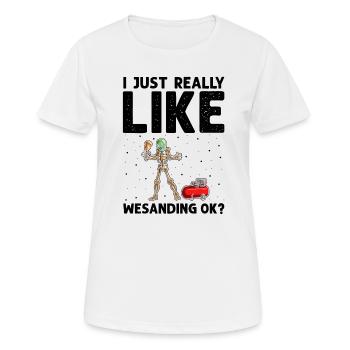 Autolackierer Angebot für Karosserietechniker - Frauen T-Shirt atmungsaktiv - Weiß - Vorne - AI Model Female 172 dark (172cm)