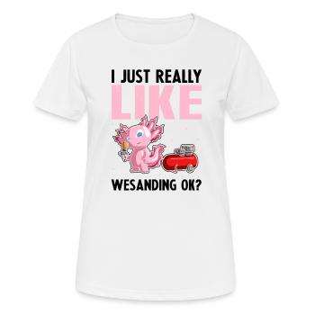 Autolackierer Angebot für Karosseriebauer - Frauen T-Shirt atmungsaktiv - Weiß - Vorne - AI Model Female 172 dark (172cm)
