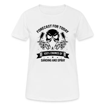 Autolackierer Angebot für Karosserietechniker - Frauen T-Shirt atmungsaktiv - Weiß - Vorne - AI Model Female 172 dark (172cm)