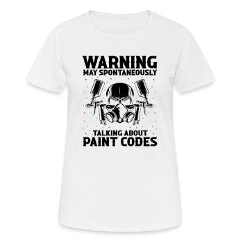 Peintre automobile pour peintre automobile pour détaillant automobile - T-shirt respirant Femme - blanc - Devant - AI Model Female 172 dark (172cm)