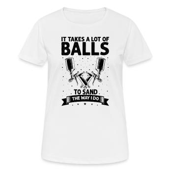 Autolackierer Angebot für Autolackierer - Frauen T-Shirt atmungsaktiv - Weiß - Vorne - AI Model Female 172 dark (172cm)