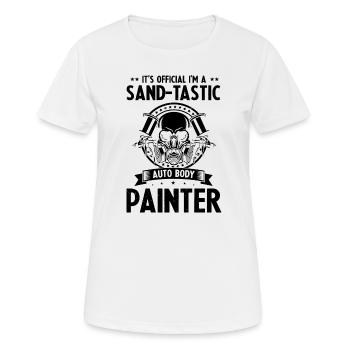 Autolackierer Angebot für Autolackierer - Frauen T-Shirt atmungsaktiv - Weiß - Vorne - AI Model Female 172 dark (172cm)
