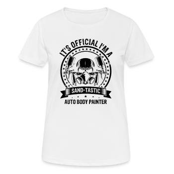 Autolackierer Angebot für Karosserietechniker - Frauen T-Shirt atmungsaktiv - Weiß - Vorne - AI Model Female 172 dark (172cm)