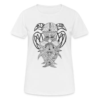 Odin's Mask - Women's Breathable T-Shirt - white - Front - AI Model Female 172 dark (172cm)