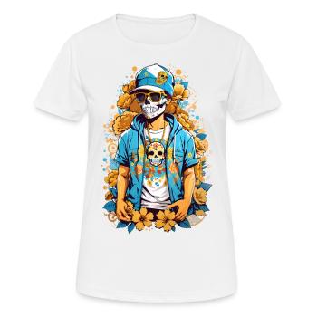 Sugar Skull - Women's Breathable T-Shirt - white - Front - AI Model Female 172 dark (172cm)