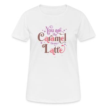 Coffee lovers and lovers - Women's Breathable T-Shirt - white - Front - AI Model Female 172 dark (172cm)