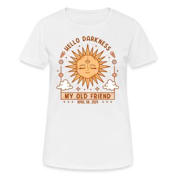 Hallo Dunkelheit, mein alter Freund Sonnenfinsternis - Frauen T-Shirt atmungsaktiv - Weiß - Vorne - AI Model Female 172 dark (172cm)
