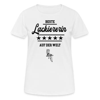 Beste Lackiererin Azubi Meisterin Lehrling Malerin - Frauen T-Shirt atmungsaktiv - Weiß - Vorne - AI Model Female 172 dark (172cm)