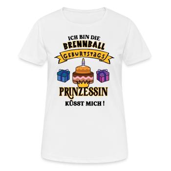 Brennballerin Geburtstag Brennballspielerin Geb - Frauen T-Shirt atmungsaktiv - Weiß - Vorne - AI Model Female 172 dark (172cm)
