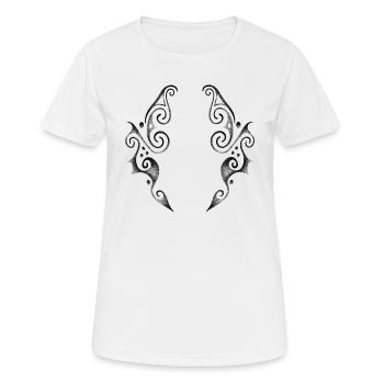 Symbole ancien dotwork pointillés - T-shirt respirant Femme - blanc - Devant - AI Model Female 172 dark (172cm)