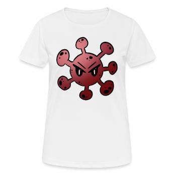 Virus Bactéries Pathogènes Virus Corona Covid-19 - T-shirt respirant Femme - blanc - Devant - AI Model Female 172 dark (172cm)