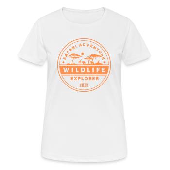 Safari Wildlife Explorer - T-shirt respirant Femme - blanc - Devant - AI Model Female 172 dark (172cm)