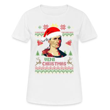 Veni Vidi Weihnachten Julius Caesar - Frauen T-Shirt atmungsaktiv - Weiß - Vorne - AI Model Female 172 dark (172cm)