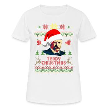 Teddy Noël Theodore Roosevelt - T-shirt respirant Femme - blanc - Devant - AI Model Female 172 dark (172cm)