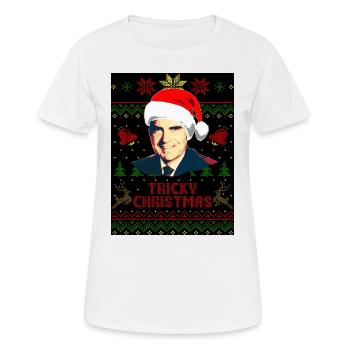 Tricky Weihnachten Richard Nixon - Frauen T-Shirt atmungsaktiv - Weiß - Vorne - AI Model Female 172 dark (172cm)
