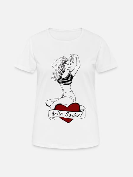 Sailor Pin up - Women's Breathable T-Shirt - white