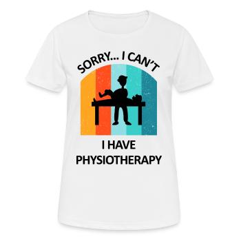 Physical Therapist Humorous Gift Saying Funny - Women's Breathable T-Shirt - white - Front - AI Model Female 172 dark (172cm)