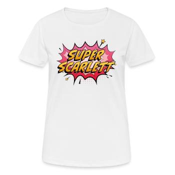 Super Scarlett - Women's Breathable T-Shirt - white - Front - AI Model Female 172 dark (172cm)
