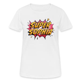 Super Sophia - Women's Breathable T-Shirt - white - Front - AI Model Female 172 dark (172cm)