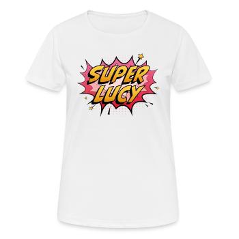 Super Lucy - T-shirt respirant Femme - blanc - Devant - AI Model Female 172 dark (172cm)