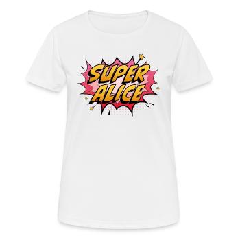 Super Alice - Women's Breathable T-Shirt - white - Front - AI Model Female 172 dark (172cm)