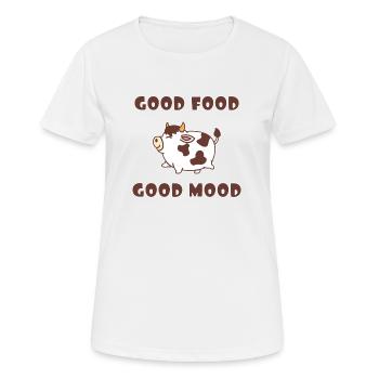 Épaisse vache mignonne grasse cadeau drôle vaches - T-shirt respirant Femme - blanc - Devant - AI Model Female 172 dark (172cm)