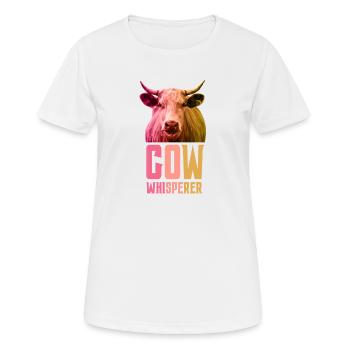Cow Whisperer Cow Farmer Farmer Farmer Gift - Women's Breathable T-Shirt - white - Front - AI Model Female 172 dark (172cm)
