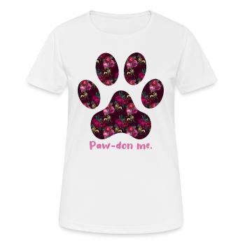 Empreinte de patte, amants de patte - T-shirt respirant Femme - blanc - Devant - AI Model Female 172 dark (172cm)