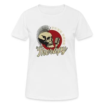 Punk Rock Is My Therapy Punk rock punk skull - Women's Breathable T-Shirt - white - Front - AI Model Female 172 dark (172cm)
