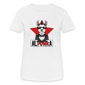 Alpunka Punk Alpaca Lama Punk Rock Punk Rocker Star - Women's Breathable T-Shirt - white - Front - AI Model Female 172 dark (172cm)