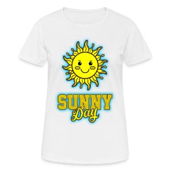 Journée ensoleillée - T-shirt respirant Femme - blanc - Devant - AI Model Female 172 dark (172cm)