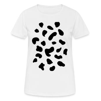 Cow Costume Spots Pattern Dalmatian Spotted - Women's Breathable T-Shirt - white - Front - AI Model Female 172 dark (172cm)