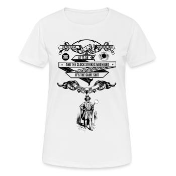 Toiletten-Humor - Frauen T-Shirt atmungsaktiv - Weiß - Vorne - AI Model Female 172 dark (172cm)