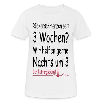 Rettungsdienst der Klassiker - Frauen T-Shirt atmungsaktiv - Weiß - Vorne - AI Model Female 172 dark (172cm)