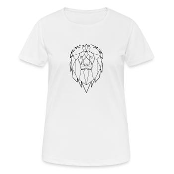 Lion geometric - Frauen T-Shirt atmungsaktiv - Weiß - Vorne - AI Model Female 172 dark (172cm)