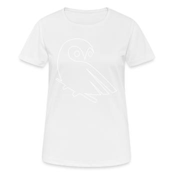 Eule - Frauen T-Shirt atmungsaktiv - Weiß - Vorne - AI Model Female 172 dark (172cm)