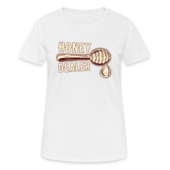 Honig Dealer - Frauen T-Shirt atmungsaktiv - Weiß - Vorne - AI Model Female 172 dark (172cm)