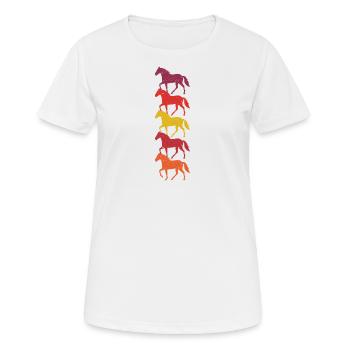 Chevaux vintage - T-shirt respirant Femme - blanc - Devant - AI Model Female 172 dark (172cm)