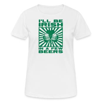 Buveurs de bière Irlande Fête irlandaise de la Saint-Patrick - T-shirt respirant Femme - blanc - Devant - AI Model Female 172 dark (172cm)