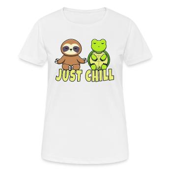 Just chill turtle and sloth relaxed - Women's Breathable T-Shirt - white - Front - AI Model Female 172 dark (172cm)