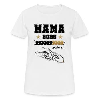 Mama Chargement 2025 - T-shirt respirant Femme - blanc - Devant - AI Model Female 172 dark (172cm)