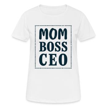 Mom CEO Mental de maman fort - T-shirt respirant Femme - blanc - Devant - AI Model Female 172 dark (172cm)