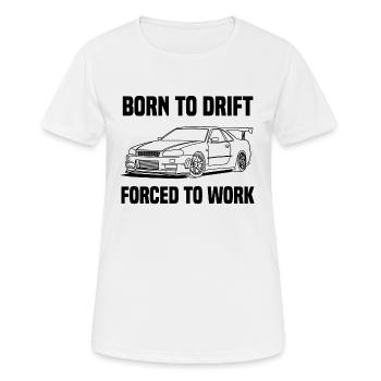 born to drift - Women's Breathable T-Shirt - white - Front - AI Model Female 172 dark (172cm)