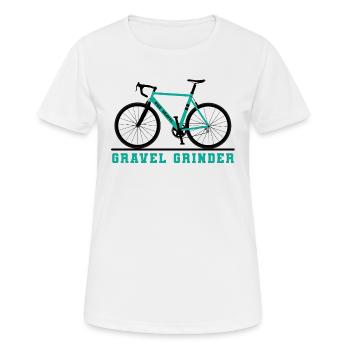 Moulin à gravier - Gravier turquoise Bike Ride Gravel - T-shirt respirant Femme - blanc - Devant - AI Model Female 172 dark (172cm)