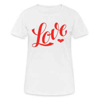 Love - Conçu par KissingLetters - T-shirt respirant Femme - blanc - Devant - AI Model Female 172 dark (172cm)