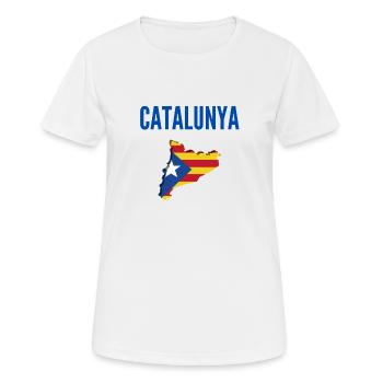 catalunya catalogne cadeau noel regal de nadal - T-shirt respirant Femme - blanc - Devant - AI Model Female 172 dark (172cm)